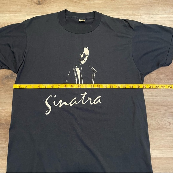 Vintage 80s Frank Sinatra Graphic T-Shirt Screen Stars Single Stitch Large - Picture 6 of 6